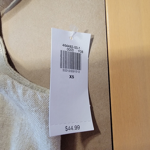 Old Navy Size XS Natural Linen Color, Fit & Flare Linen-Blend Midi Dress - Picture 13 of 13